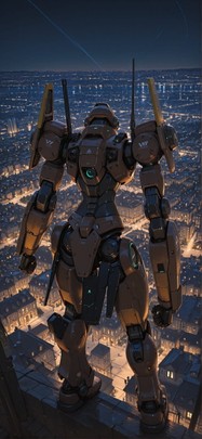 Agentic Brown Night City Summer Machine mobile wallpaper / スマホ壁紙