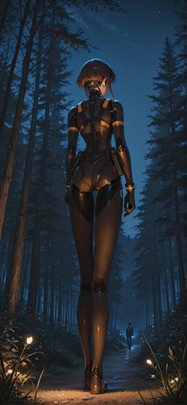 Agentic Brown Night Nature Spring Animal Machine mobile wallpaper / スマホ壁紙