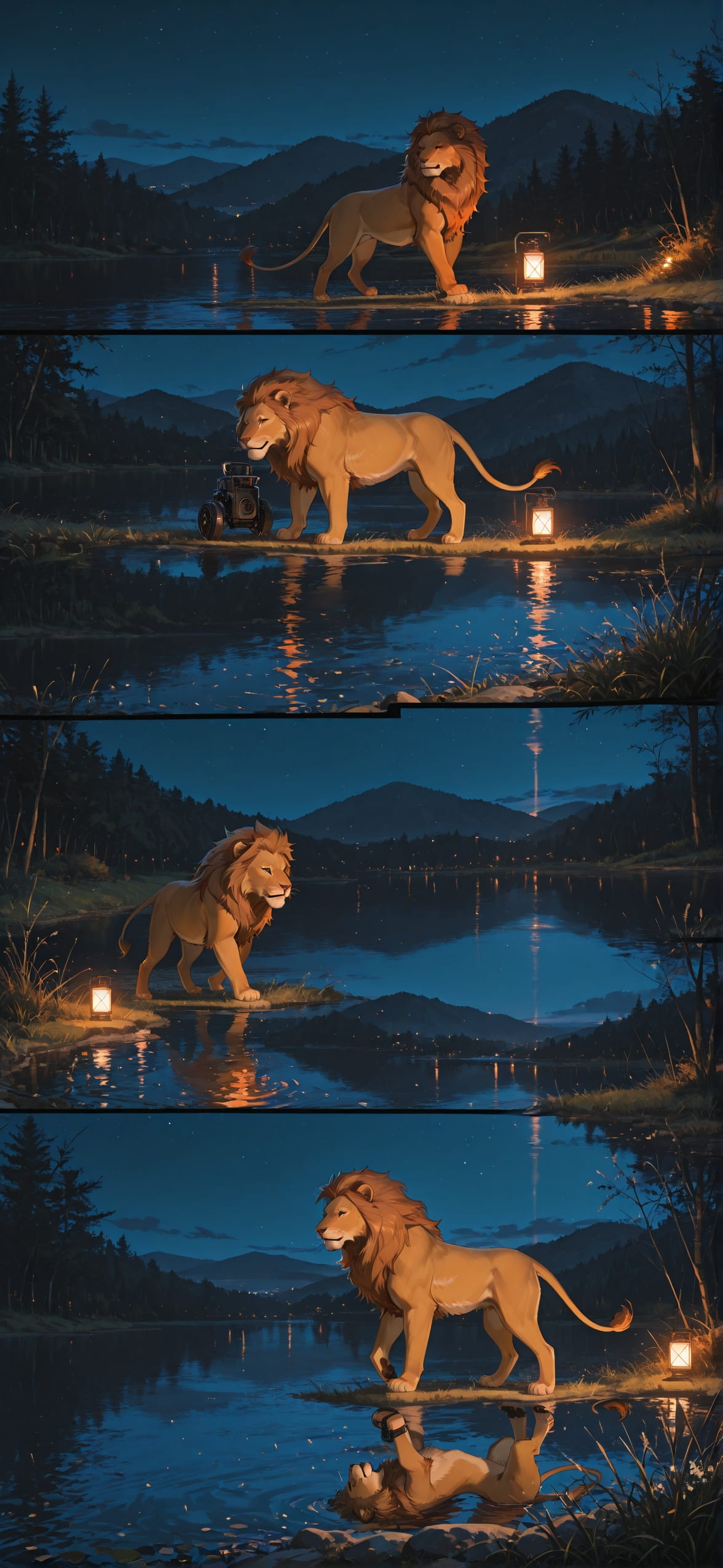 Agentic Orange Night Sea Spring Animal Machine mobile wallpaper / スマホ壁紙