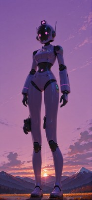 Agentic Purple Sunset Mountain Autumn mobile wallpaper / スマホ壁紙