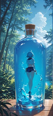 Alchemy Blue Afternoon Nature Summer mobile wallpaper / スマホ壁紙