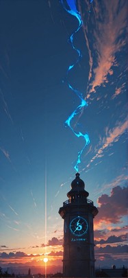 Alchemy Blue Sunset Sky Summer mobile wallpaper / スマホ壁紙