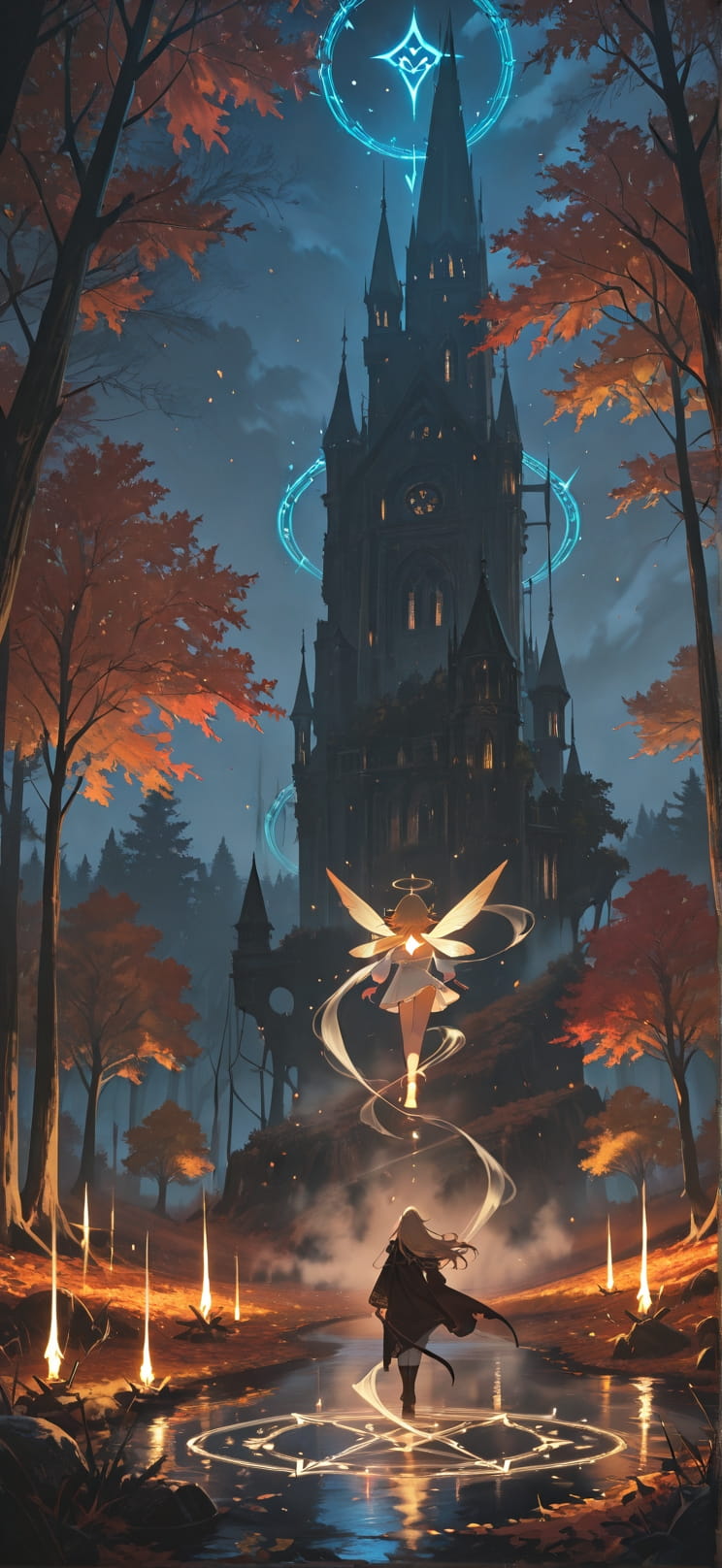 Alchemy Brown Night Nature Autumn Animal mobile wallpaper / スマホ壁紙