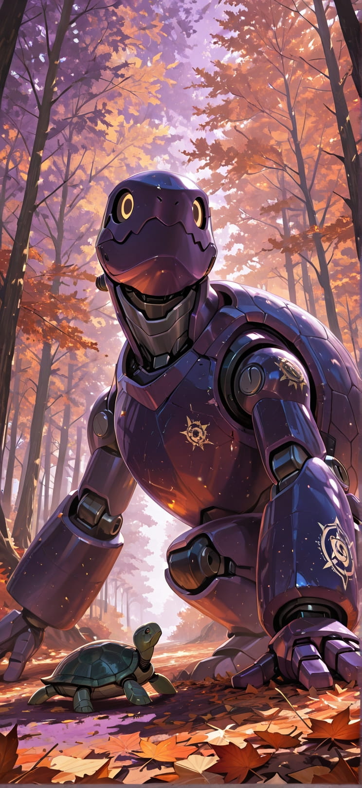 Alchemy Purple Afternoon Nature Autumn Animal Machine mobile wallpaper / スマホ壁紙