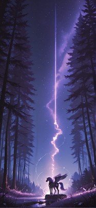 Alchemy Purple Night Nature Spring Animal Machine mobile wallpaper / スマホ壁紙