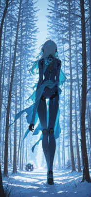 Allthefeels Blue Afternoon Nature Winter Machine mobile wallpaper / スマホ壁紙