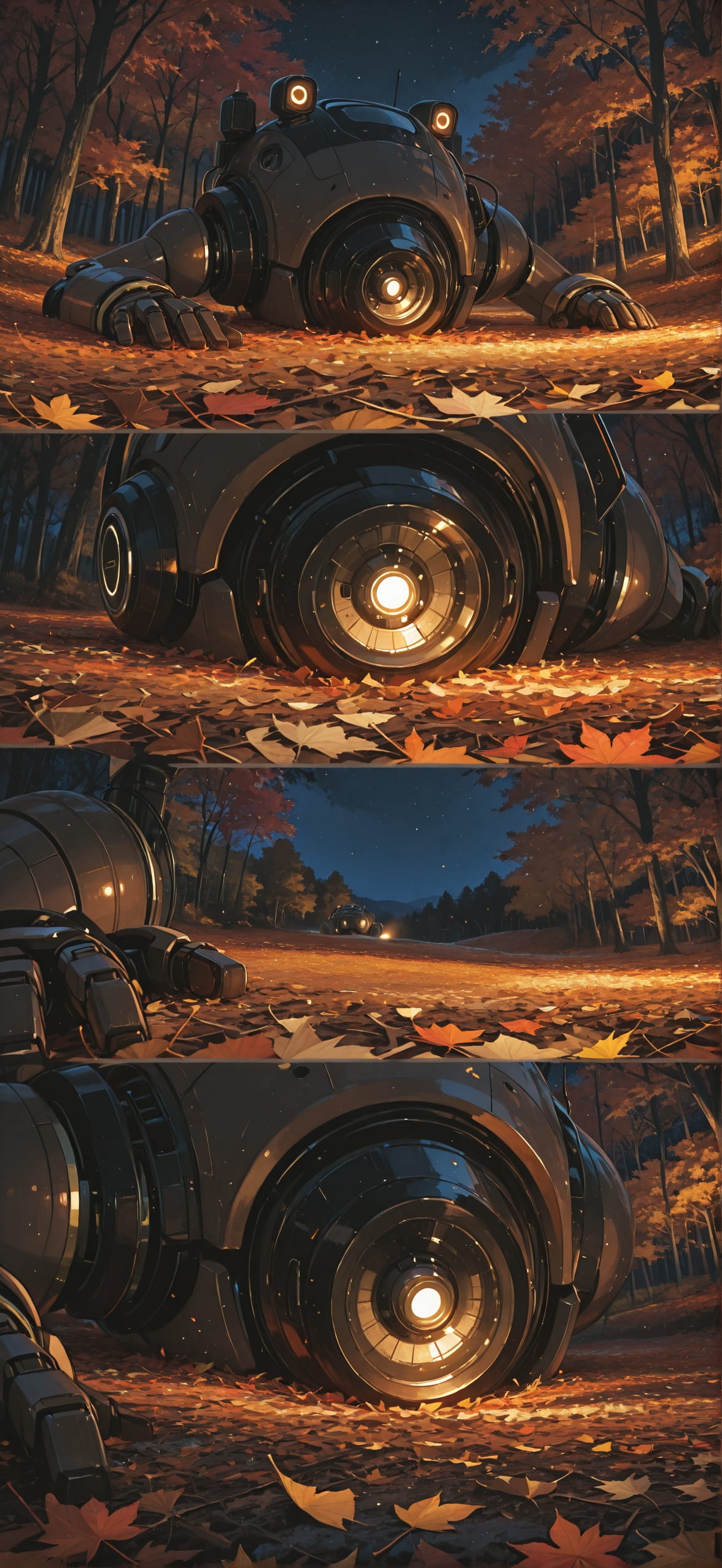 Allthefeels Brown Night Nature Autumn Machine mobile wallpaper / スマホ壁紙