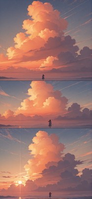 Allthefeels Orange Sunset Sky Summer mobile wallpaper / スマホ壁紙