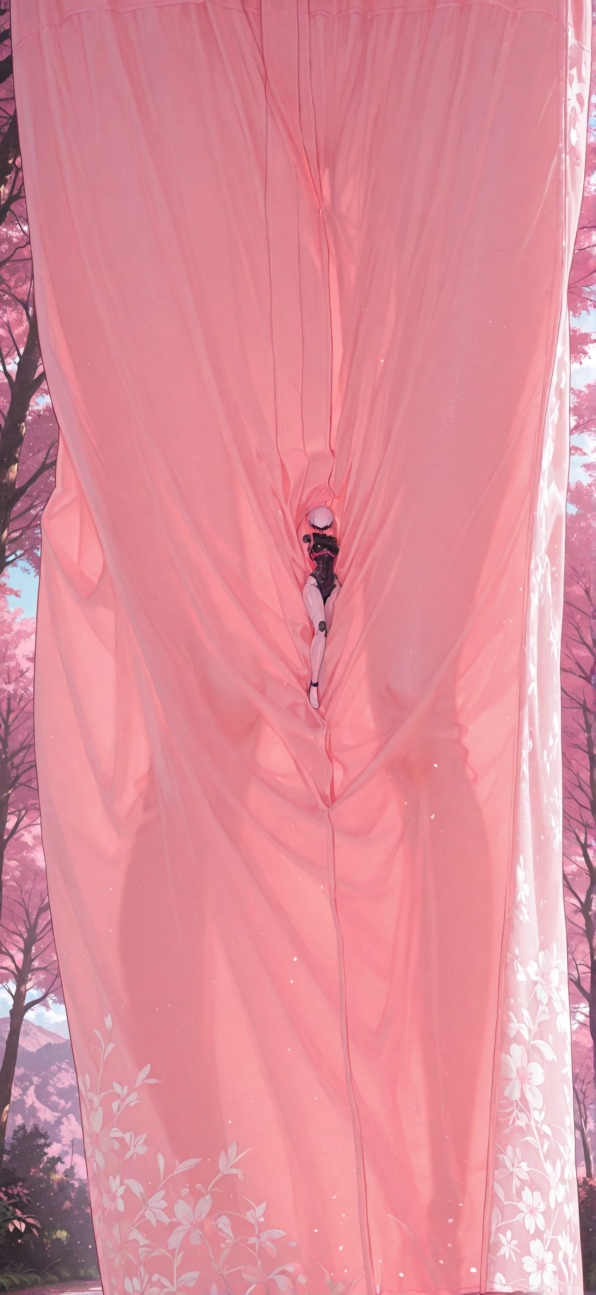 Allthefeels Pink Afternoon Nature Summer Machine mobile wallpaper / スマホ壁紙