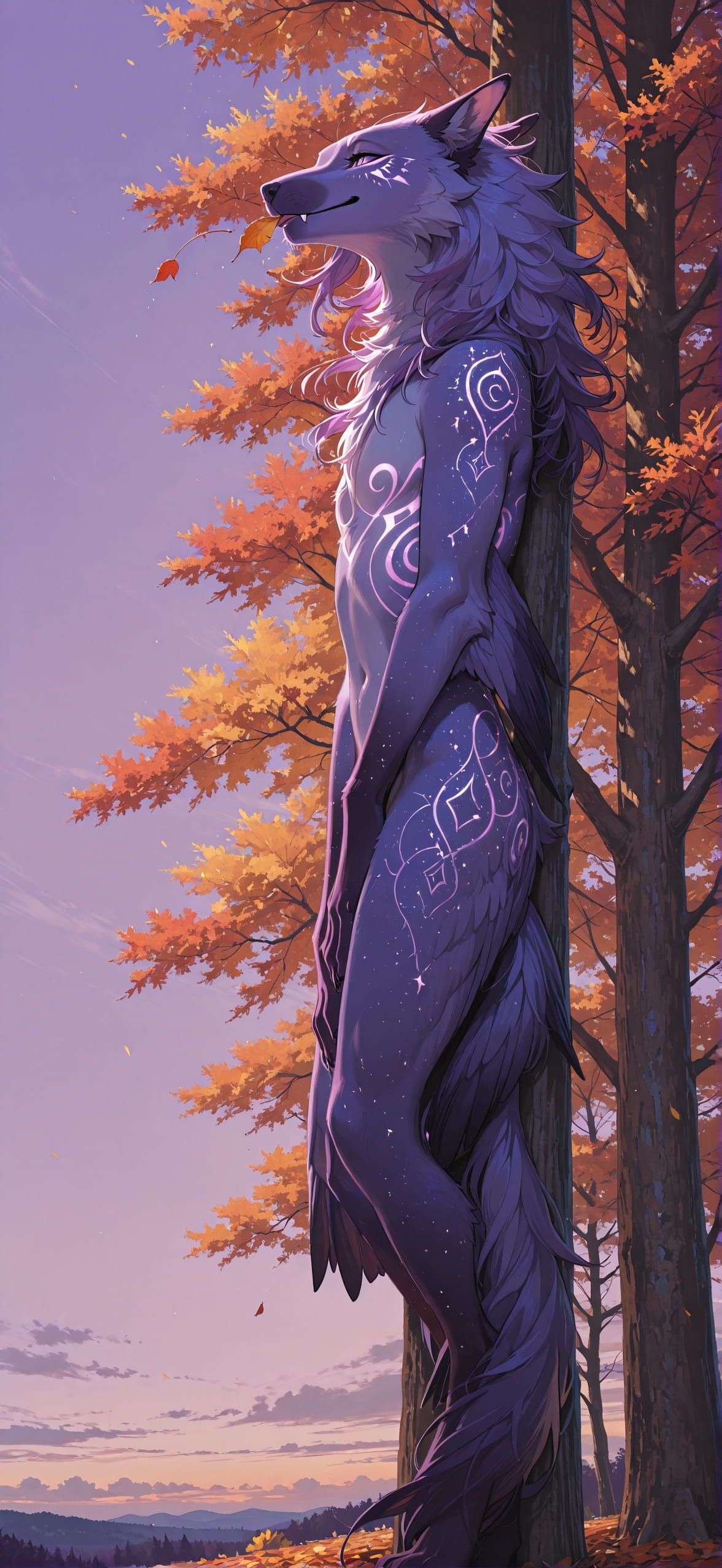 Allthefeels Purple Afternoon Sky Autumn mobile wallpaper / スマホ壁紙