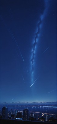 Artemis Blue Night City Summer Animal mobile wallpaper / スマホ壁紙