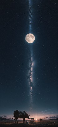 Artemis Brown Night Sky Spring Animal Machine mobile wallpaper / スマホ壁紙