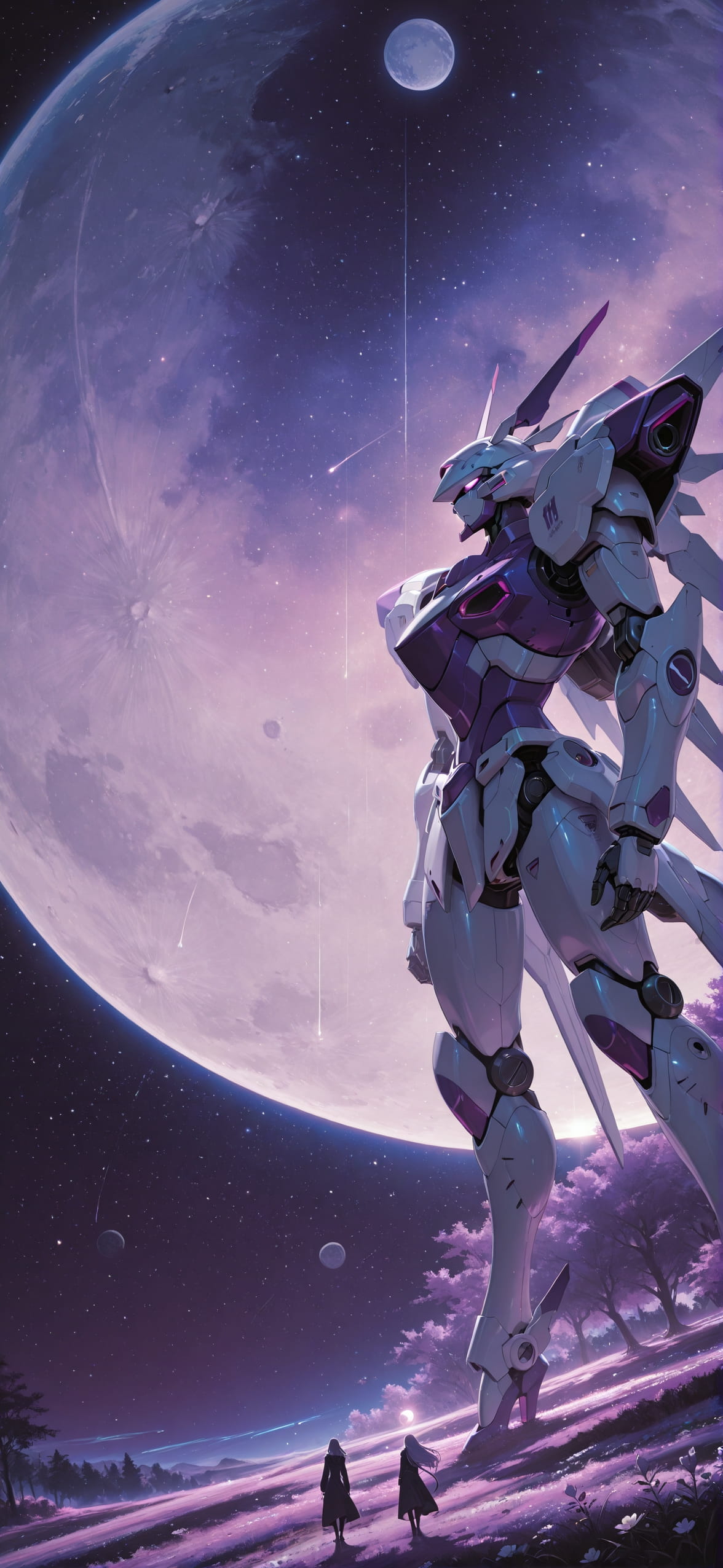 Artemis Purple Afternoon Nature Spring Machine mobile wallpaper / スマホ壁紙