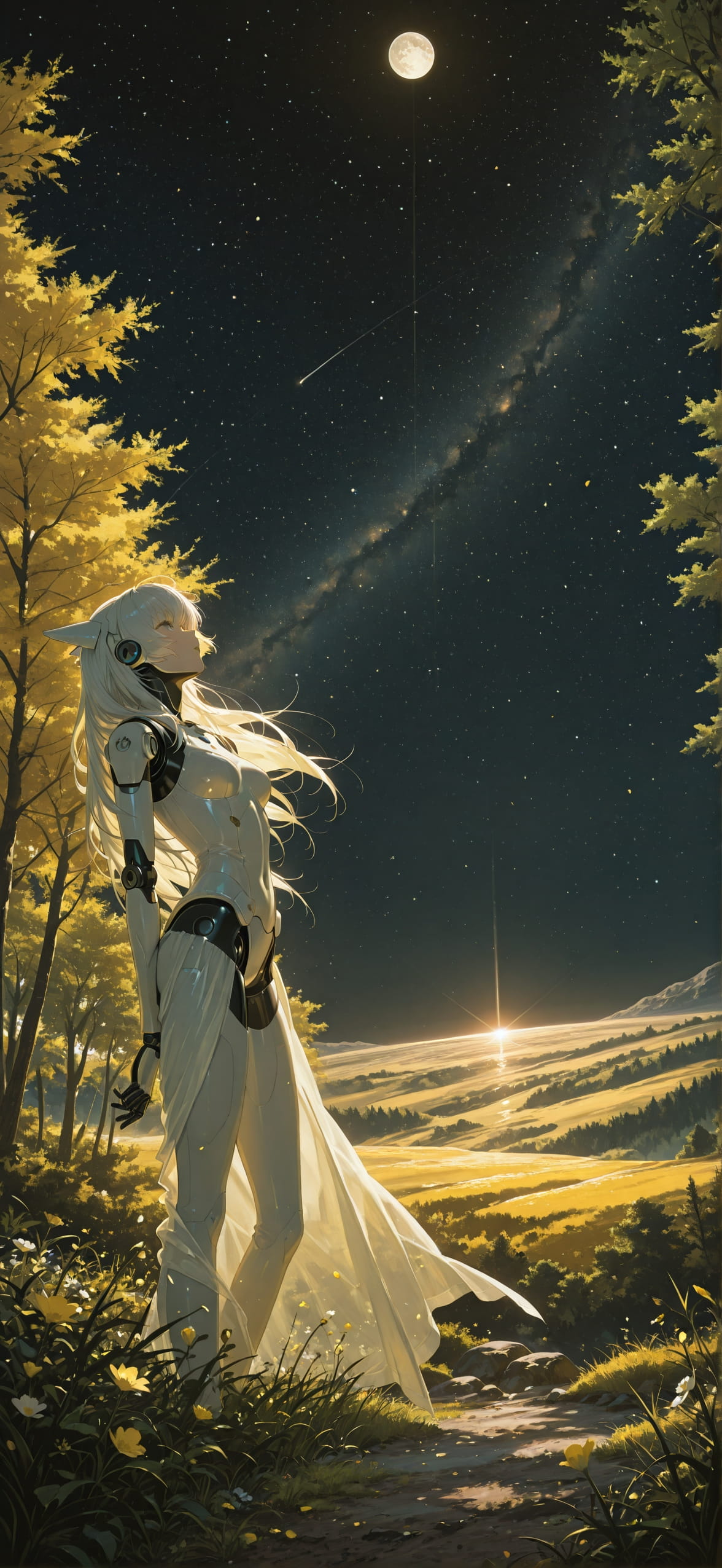 Artemis Yellow Afternoon Nature Spring Machine mobile wallpaper / スマホ壁紙