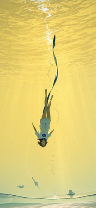 Artemis Yellow Afternoon Sea Summer mobile wallpaper / スマホ壁紙