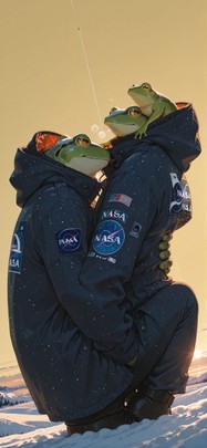 Artemis Yellow Afternoon Sky Winter Animal mobile wallpaper / スマホ壁紙