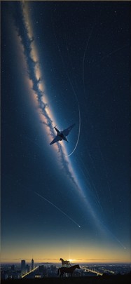 Artemis Yellow Night City Spring Animal mobile wallpaper / スマホ壁紙