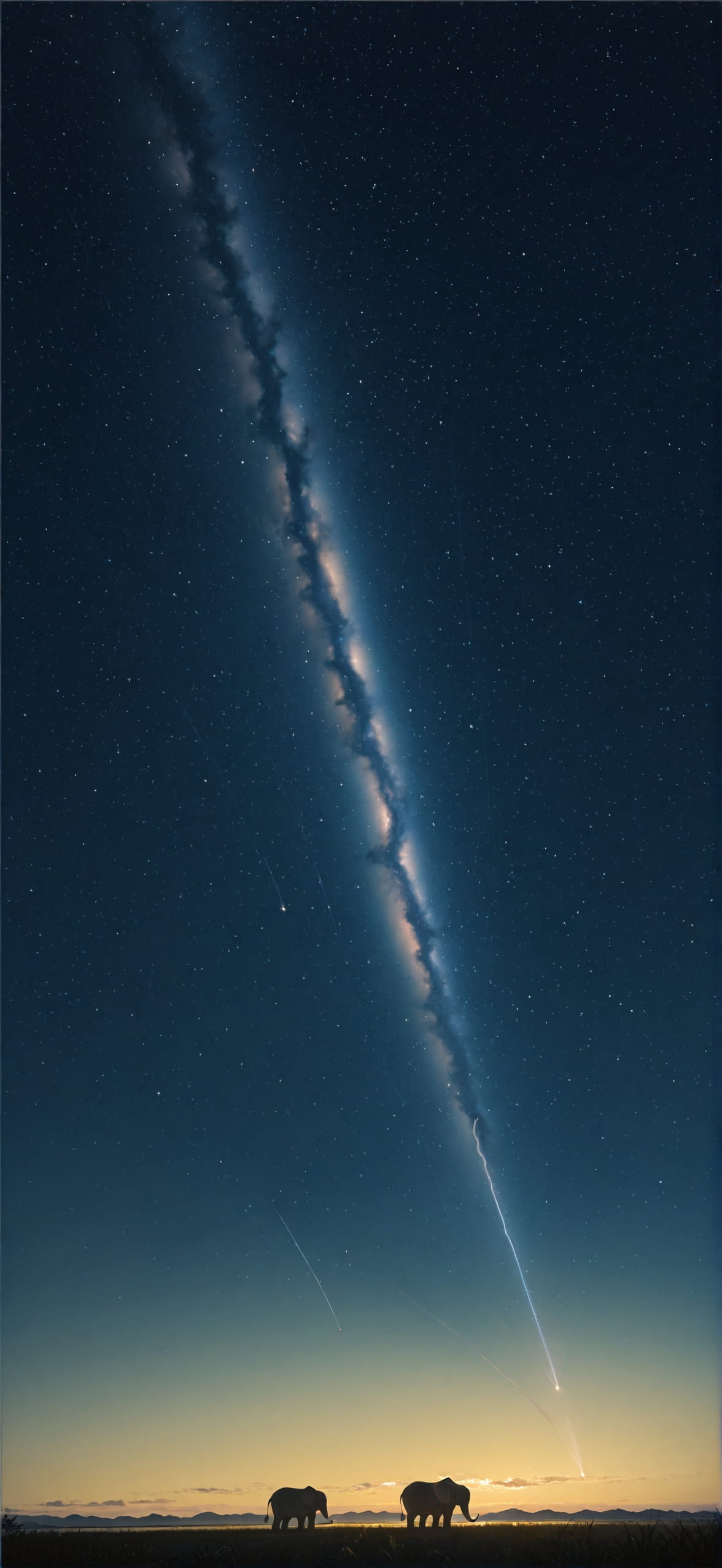 Artemis Yellow Night Sky Spring Animal mobile wallpaper / スマホ壁紙