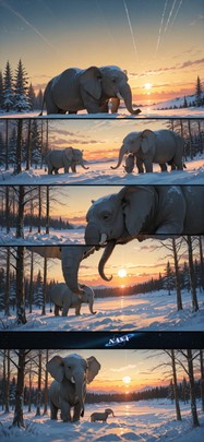 Artemis Yellow Sunset Nature Winter Animal mobile wallpaper / スマホ壁紙