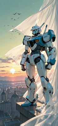 Breeze Green Sunset City Winter Animal Machine mobile wallpaper / スマホ壁紙