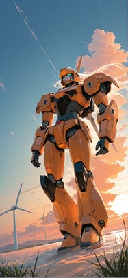 Breeze Orange Afternoon Sea Spring Machine mobile wallpaper / スマホ壁紙