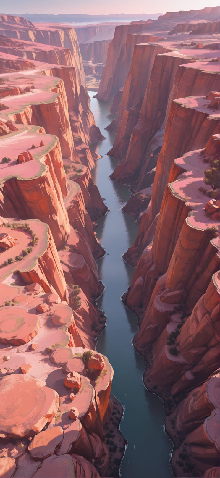 Canyon Pink Afternoon Sea Spring mobile wallpaper / スマホ壁紙