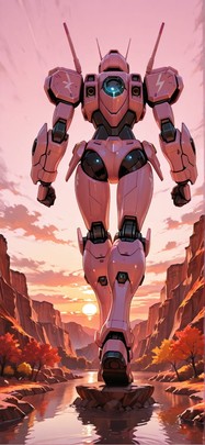 Canyon Pink Sunset Sea Autumn Machine mobile wallpaper / スマホ壁紙