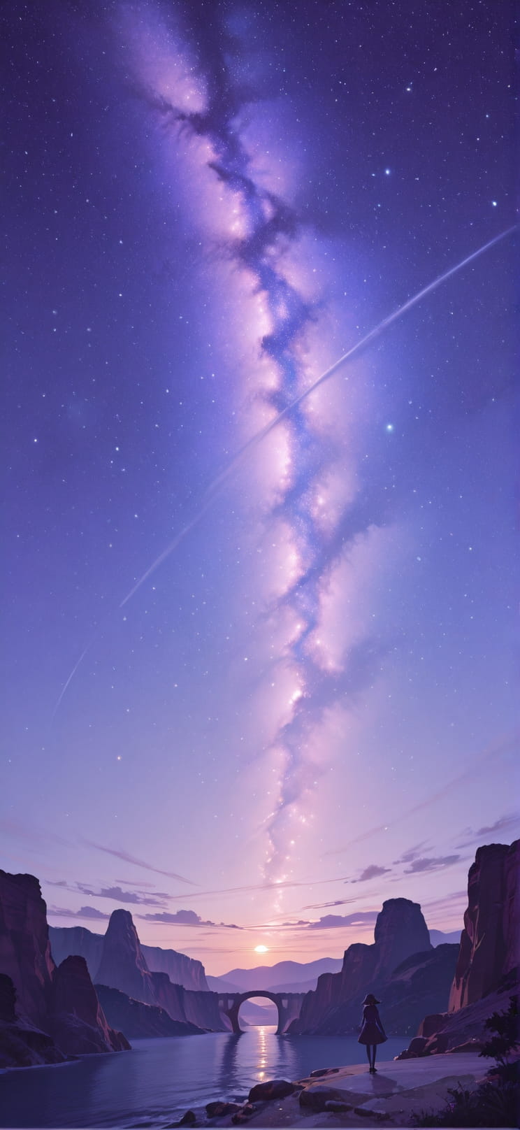 Canyon Purple Afternoon Sea Spring mobile wallpaper / スマホ壁紙