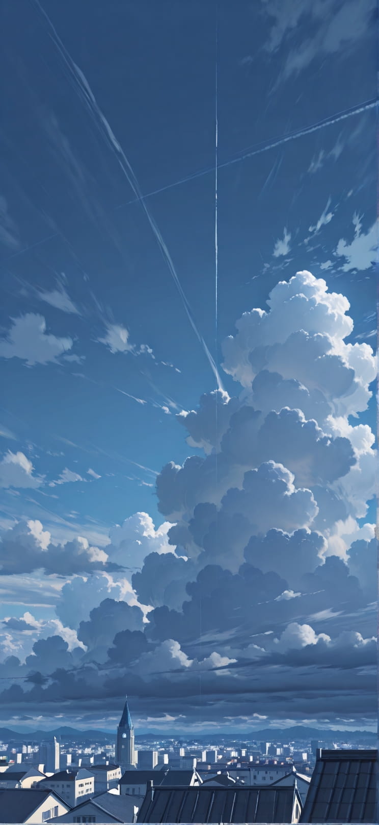 Cathedral Blue Afternoon City Summer mobile wallpaper / スマホ壁紙