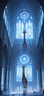 Cathedral Blue Afternoon Nature Winter Animal mobile wallpaper / スマホ壁紙