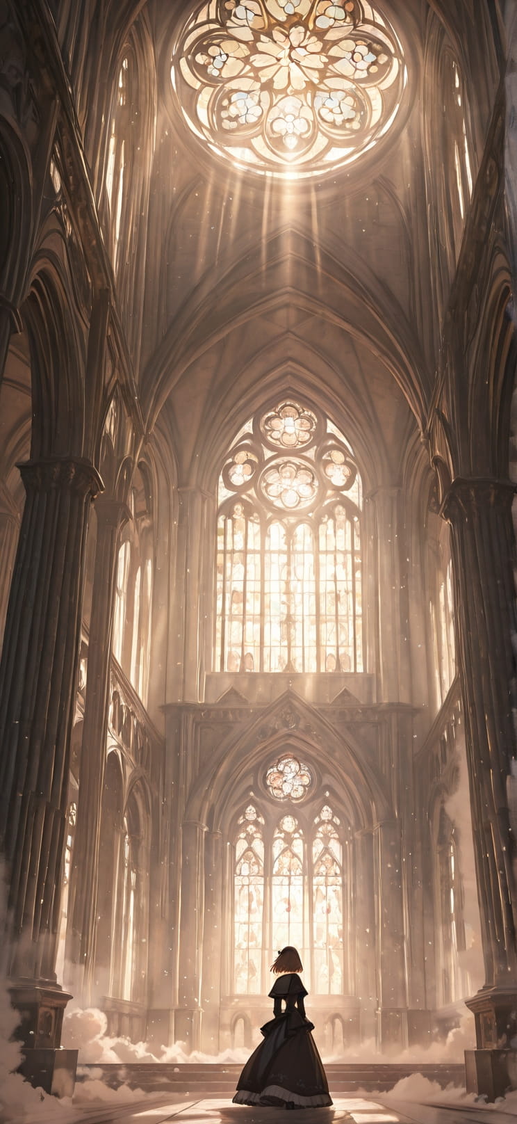 Cathedral Brown Afternoon Sky Summer mobile wallpaper / スマホ壁紙