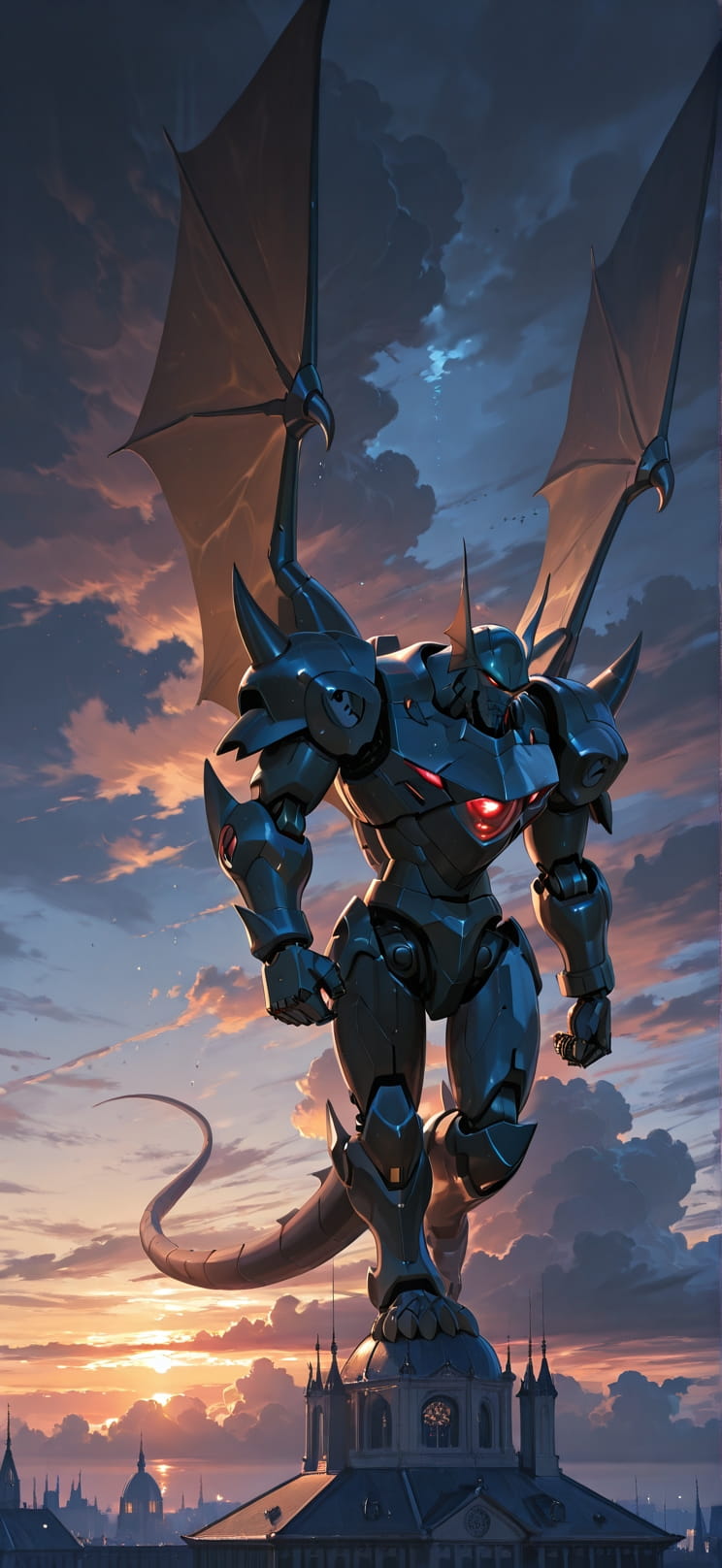 Cathedral Brown Sunset Sea Spring Machine mobile wallpaper / スマホ壁紙