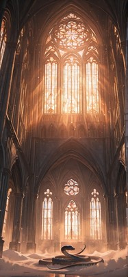 Cathedral Orange Afternoon Sky Winter Animal mobile wallpaper / スマホ壁紙