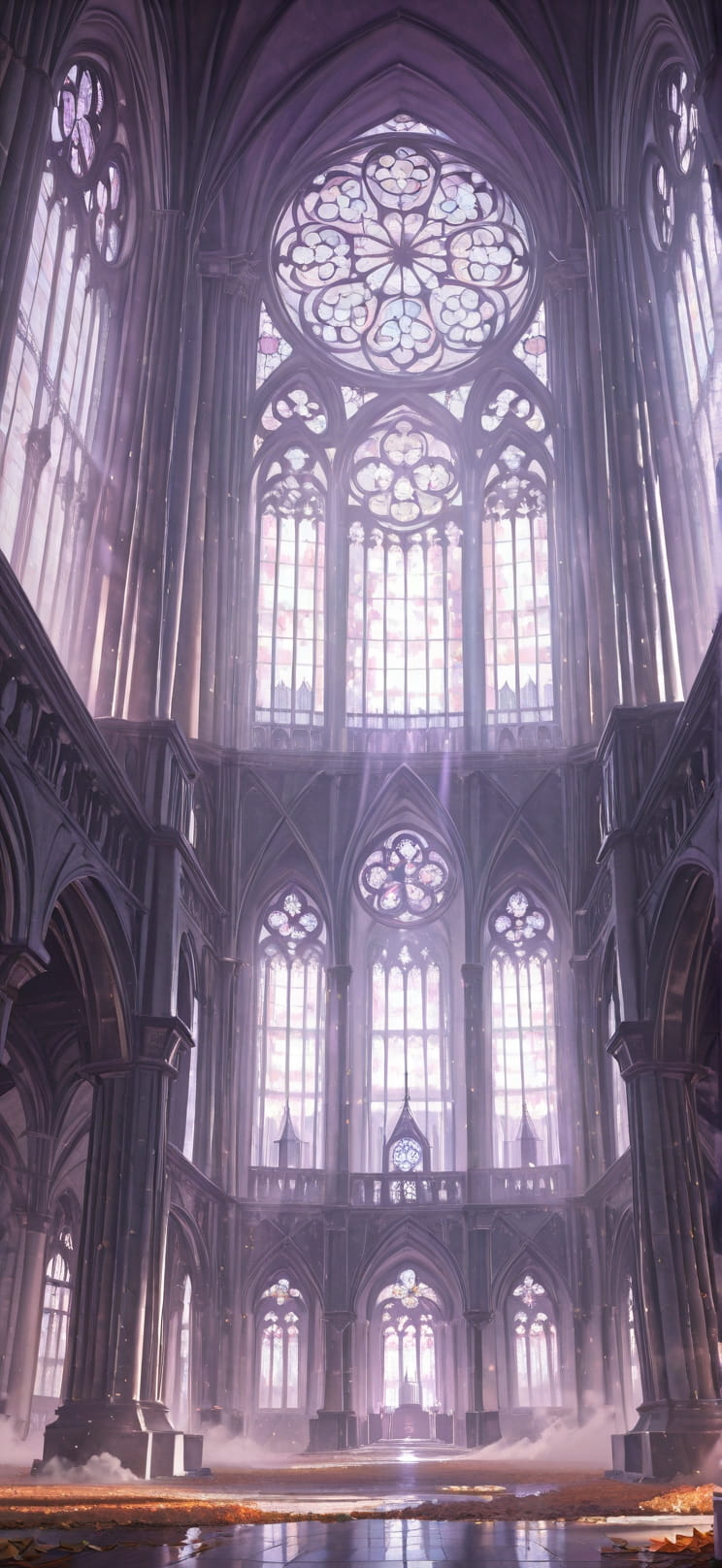 Cathedral Purple Afternoon City Autumn Machine mobile wallpaper / スマホ壁紙