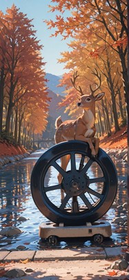 Ceramic Blue Afternoon Sea Autumn Animal Machine mobile wallpaper / スマホ壁紙