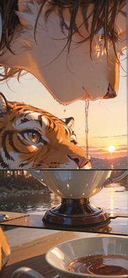 Ceramic Brown Sunset Sea Spring Animal Machine mobile wallpaper / スマホ壁紙