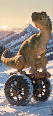 Ceramic Yellow Afternoon Mountain Winter Animal Machine mobile wallpaper / スマホ壁紙