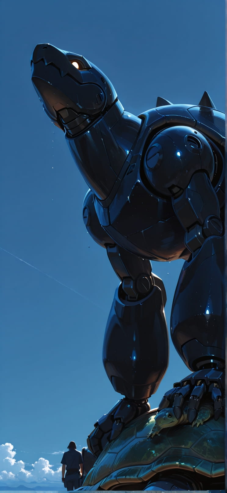 Chiaroscuro Blue Afternoon Sky Summer Animal Machine mobile wallpaper / スマホ壁紙