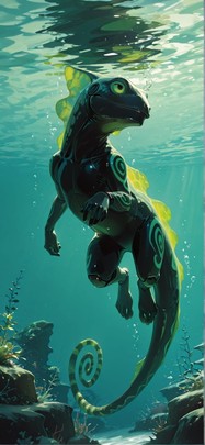 Chiaroscuro Green Afternoon Sea Spring Animal Machine mobile wallpaper / スマホ壁紙