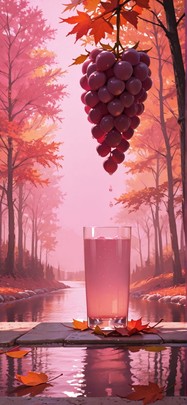 Chiaroscuro Pink Afternoon Sea Autumn Animal mobile wallpaper / スマホ壁紙