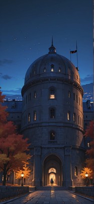 Citadel Blue Night City Autumn Animal Machine mobile wallpaper / スマホ壁紙