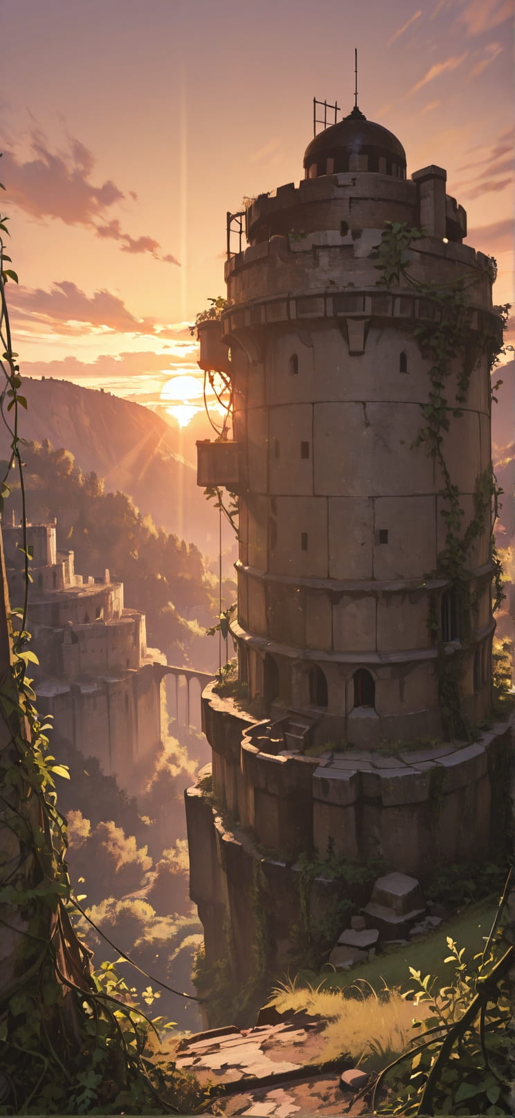 Citadel Brown Sunset Nature Spring mobile wallpaper / スマホ壁紙