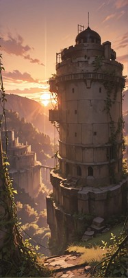 Citadel Brown Sunset Nature Spring mobile wallpaper / スマホ壁紙