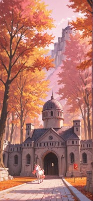 Citadel Pink Afternoon Nature Autumn Animal mobile wallpaper / スマホ壁紙