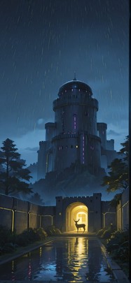 Citadel Yellow Night Nature Summer Animal mobile wallpaper / スマホ壁紙