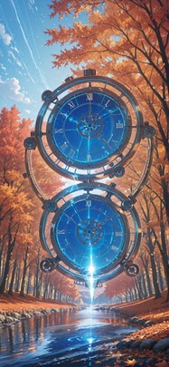Clockwork Blue Afternoon Sea Autumn mobile wallpaper / スマホ壁紙