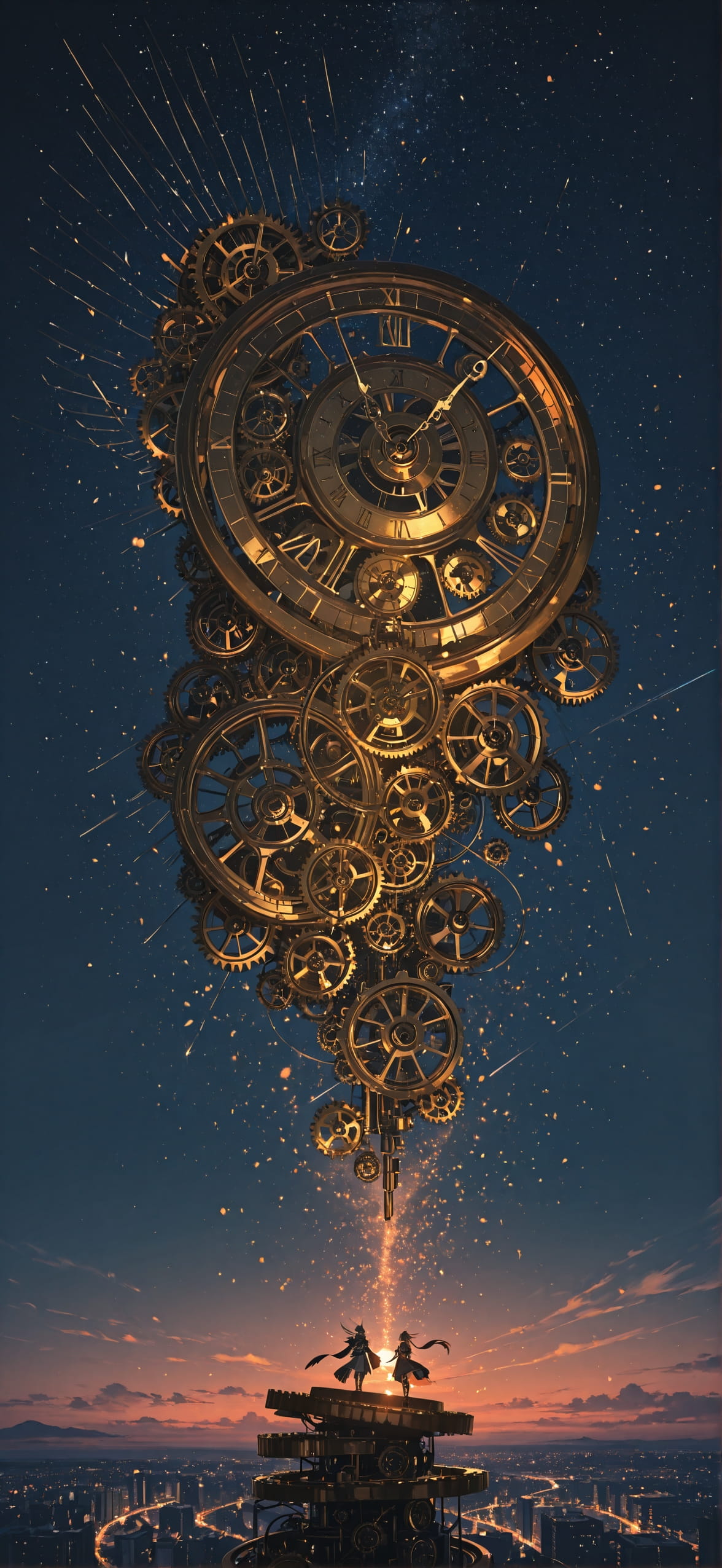 Clockwork Orange Night Sky Spring Machine mobile wallpaper / スマホ壁紙