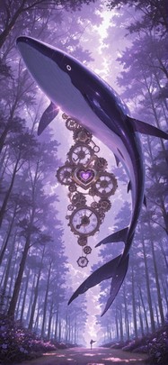 Clockwork Purple Afternoon Nature Summer Animal mobile wallpaper / スマホ壁紙