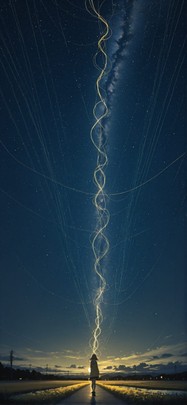 Connectioneering Yellow Night Sky Spring mobile wallpaper / スマホ壁紙