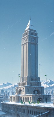 Democracyday Blue Afternoon City Winter Animal Machine mobile wallpaper / スマホ壁紙
